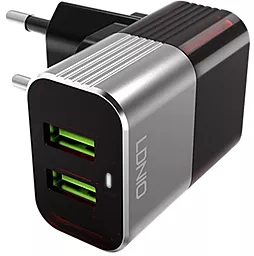 Сетевое зарядное устройство LDNio A2206 2USB 2.4A + USB Type-C Cable Gray - миниатюра 2