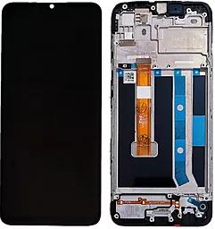 Дисплей Oppo A15 2020, A15s, A35 с тачскрином и рамкой, Black