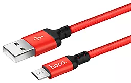 Кабель USB Hoco X14 Times Speed 2M micro USB Cable Red - миниатюра 2