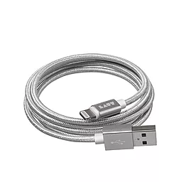 USB Кабель Laut LINK Metallics Lightning Silver (LAUTLKMLTN1.2SL) - мініатюра 2