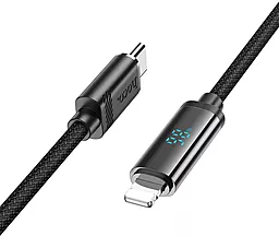 Кабель USB PD Hoco U127 27w 3a 1.2m USB Type-C - Lightning cable black - миниатюра 4