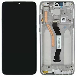 Дисплей Xiaomi Redmi Note 8 Pro (индийская версия) с тачскрином и рамкой, оригинал, Silver