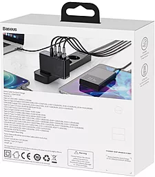 Мережевий зарядний пристрій з швидкою зарядкою Baseus GaN2 Pro 100W QC 2xUSB-C + USB-C-С Cable Black (CCGAN2P-L01) - мініатюра 6