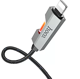 Кабель USB PD Hoco U123 Regent colorful charging 27w 3a USB Type-C - Lightning сable black - миниатюра 3