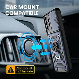Чехол Epik Camshield Serge Ring for Magnet для Samsung Galaxy A72 4G, Galaxy A72 5G Синий - миниатюра 4