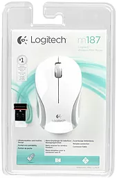Комп'ютерна мишка Logitech Cordless M187 White - мініатюра 4
