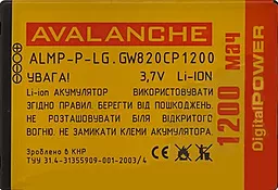 Акумулятор LG GW620 / LGIP-400N / ALMP-P-LG.GW820CP1200 (1200 mAh) Avalanche