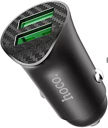 Автомобильное зарядное устройство с быстрой зарядкой Hoco Z39 Farsighted 18W 3.4A + USB Type-C Cable Black - миниатюра 6