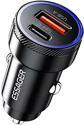 Автомобільний зарядний пристрій Essager 54w PD USB-C/USB-A ports car charger black (ES-CC11)