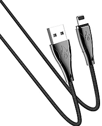 Кабель USB Hoco U75 Lightning Cable LED magnetic Blaze 1.2M 3A Black - миниатюра 2