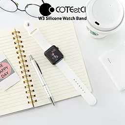 Змінний ремінець COTEetCI W3 Sport Band White для розумного годинника Apple Watch 42mm/44mm/45mm/49mm (CS2086-WH) - мініатюра 4