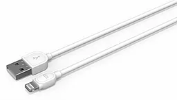 USB Кабель LDNio Lightning round 2.1A White (LS14) - мініатюра 2