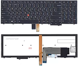 Клавіатура для ноутбуку Lenovo ThinkPad Edge E531 E540 з підсвіткою Light с указателем Point Stick Frame чорна-сіра