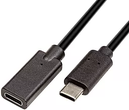 Адаптер-переходник PowerPlant M-F USB Type-C -> USB Type-C 3A Black (CA912599)