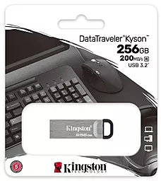 Флешка Kingston DT Kyson 256GB USB 3.2 (DTKN/256GB) Silver/Black - миниатюра 3