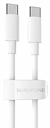 Кабель USB PD Borofone BX44 20V 5A USB Type-C - Type-C Cable White