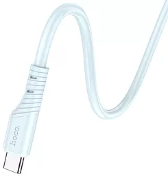Кабель USB Hoco X97 Crystal Silicone 12W 2.4A USB Type-C Cable Blue - миниатюра 4
