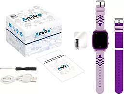 Смарт-часы AmiGo GO005 4G WIFI Thermometer Purple - миниатюра 10