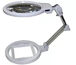 Лупа настільна Magnifier MG3B-1A 130мм / 2х 26мм / 6х с LED підсвічуванням
