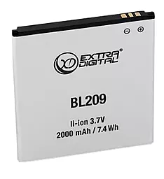 Акумулятор Lenovo A760 IdeaPhone / BL209 / BML6372 (2000 mAh) ExtraDigital