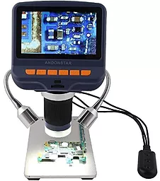 Микроскоп Andonstar AD106S, USB/с дисплеем, 2,0 Мп, верхняя подсветка, плавная регулировка кратности, до 220Х - миниатюра 4