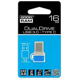 Флешка GooDRam 16GB DualDrive C Blue USB 3.0 (PD16GH3GRDDCBR10) - мініатюра 5