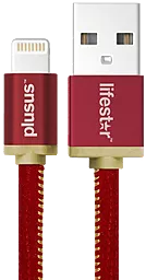 Кабель USB PlusUs LifeStar Lightning 1m Ruby Sunset (LST2005100)
