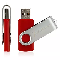 Флешка Exceleram 8GB P1 Series USB 2.0 (EXP1U2SIRE08) Silver/Red - миниатюра 3