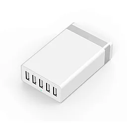 Мережевий зарядний пристрій JUST Family Quint USB Wall Charger (8A/40W, 5USB) White (WCHRGR-FMLY-WHT) - мініатюра 2