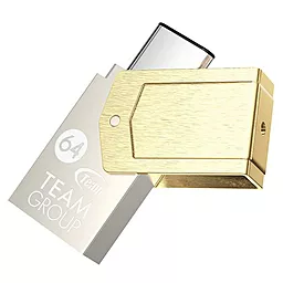 Флешка Team 64GB M161 USB 3.1 OTG Type-C (TM161364GD01) Gold - мініатюра 2