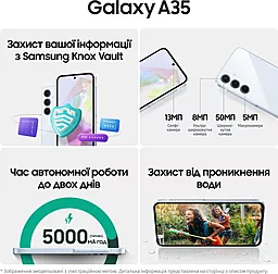 Смартфон Samsung Galaxy A35 5G 6/128Gb Awesome Lilac (SM-A356BLVBEUC) - миниатюра 11