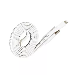 USB Кабель GOLF Lightning Ruler Flat White (GC-16i) - мініатюра 3