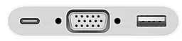 Видео переходник (адаптер) Apple USB Type-C to VGA/USB 3.0/Type-C White (MJ1L2A) - миниатюра 4