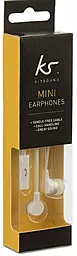Навушники KS Entry Mini In-Ear Headphones with Mic White - мініатюра 3