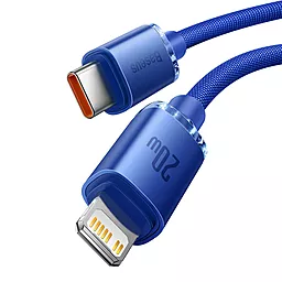 Кабель USB PD Baseus Crystal Shine 20W USB Type-C - Lightning Cable Blue (CAJY000203) - миниатюра 2