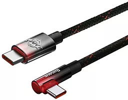 Кабель USB PD Baseus MVP 2 Elbow-shaped 20V 5A 2M USB Type-C - Type-C Cable Black/Red (CAVP000720) - миниатюра 3