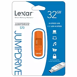 Флешка Lexar JumpDrive S70 32GB (LJDS70-32GABEU) Orange - миниатюра 5