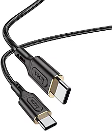 Кабель USB PD Hoco X95 Goldentop 60W 3A USB Type-C - Type-C Cable Black - миниатюра 2