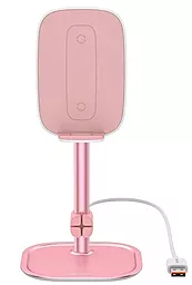 Настольный держатель Baseus Literary Wireless Charging Desktop Bracket Pink (SUWY-D0R) - миниатюра 2