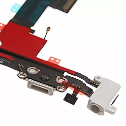 Нижний шлейф зарядки iPhone 5S с разъемом наушников и микрофоном White - миниатюра 5