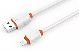 USB Кабель LDNio Lightning round 2.1A 2 м. White (LS02) - мініатюра 2