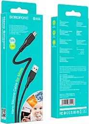 Кабель USB Borofone BX66 2.4A micro USB Cable Black - миниатюра 6