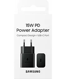 Сетевое зарядное устройство Samsung Power Adapter 15w USB-C black (EP-T1510NB) - миниатюра 4
