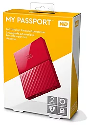 Внешний жесткий диск Western Digital My Passport (Thin) 2TB 2.5 USB 3.0 (WDBS4B0020BRD-WESN) Red - миниатюра 4