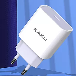 Сетевое зарядное устройство iKaku KSC-500 HELI USB-C PD 20W 3A White - миниатюра 3