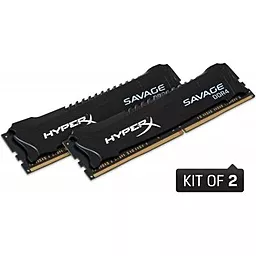 Оперативна пам'ять Kingston DDR4 8GB (2x4GB) 3000 MHz Savage Black (HX430C15SBK2/8) - мініатюра 2