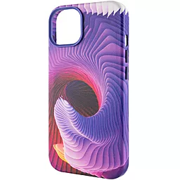 Кожаный чехол Colour Splash with MagSafe для Apple iPhone 12 Pro / 12 (6.1") Purple / Pink - миниатюра 3