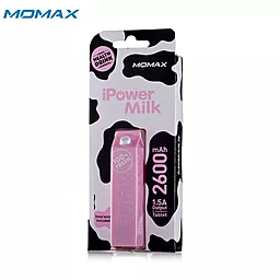 Повербанк Momax iPower Milk 2600 mAh, [IP31P] Pink