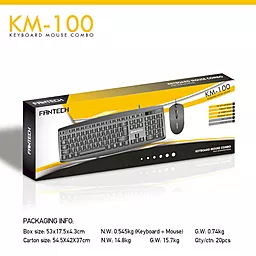 Комплект (клавиатура+мышка) Fantech KM100 - миниатюра 12