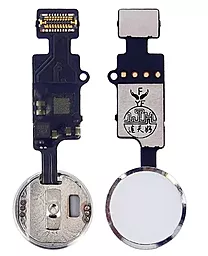 Универсальная кнопка Home iPhone 8 / iPhone 8 Plus со шлейфом (6rd generetion JCID) Silver